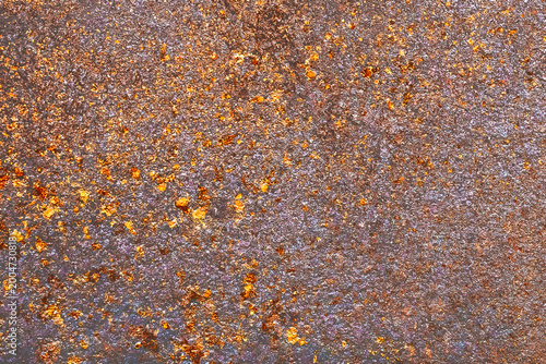 фотографія Old rusty brown rust orange metal pattern steel texture corrosion background iro