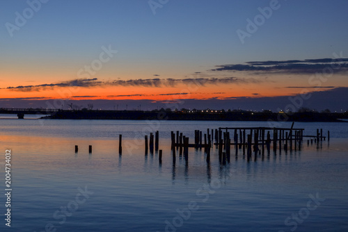 Sunrise at Phoebus Pier in Hampton, VA