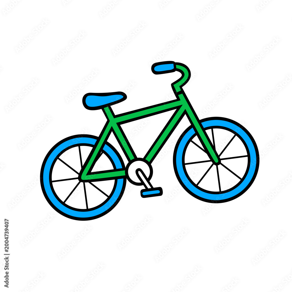 Fototapeta premium bicycle isolated on white background