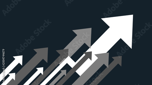 Leadership arrow lifting a team of gray arrows – Suitable for mentorship programs, team management, or collective elevation.