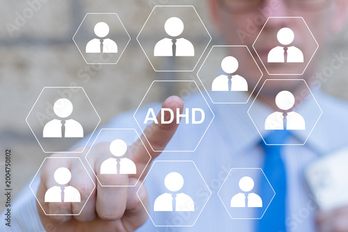 Foto Concept of ADHD Attention Deficit Hyperactivity Disorder