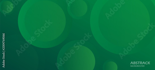 Abstract green background with dynamic circles, overlapping transparent discs, soft gradient lighting, corporate clean style