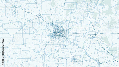 Canvastavla Modern minimalist vector map of Minneapolis, Minnesota