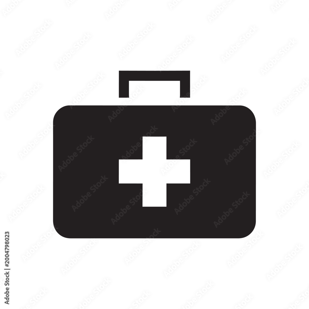 Fototapeta premium Medical First Aid Kit Icon for Emergency and Healthcare Services