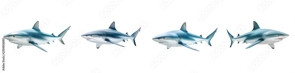 Naklejka premium Shark Pack: Realistic Aquatic Predator Collection