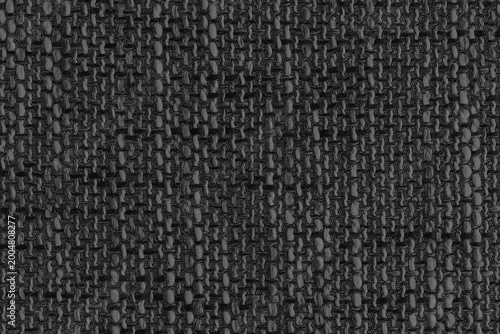 Black dark fabric texture sofa upholstery thread abstract line stripe pattern vintage surface structure background backdrop