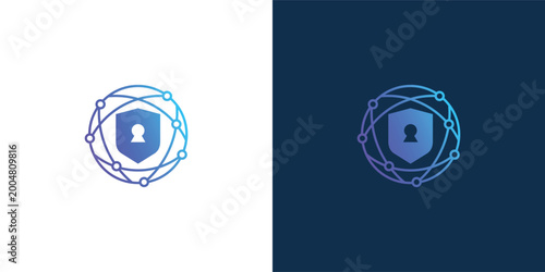 shield logo security icon , abstract protection safe secure guard vector design element
