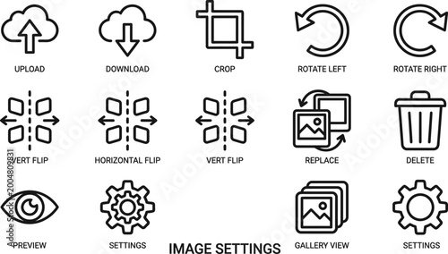 Image Settings Icons.