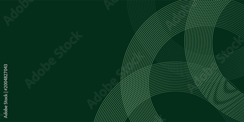 Abstract dark green background with overlapping concentric thin line circles and elegant geometric patterns. eps 10 , walpaper