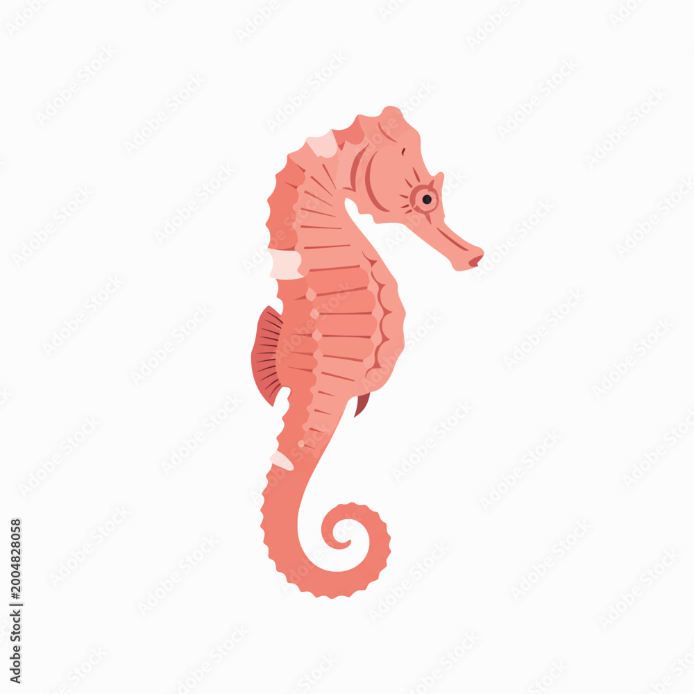 Fototapeta premium Pink Lego Seahorse Marine Animal Toy.