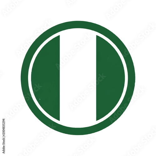 Free Download Iconic green and white national flag of Nigeria in a striking circular emblem, symbolizing the nation's rich heritage and unity, perfect for official representation - GFXLoad