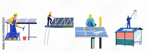Photos Set of flat vector illustrations of a man performing various barbell bench press exercises for gym, fitness, and bodybuilding strength training