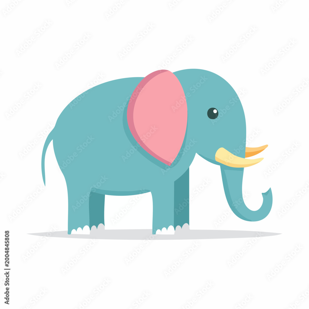 Fototapeta premium Cute cartoon elephant illustration