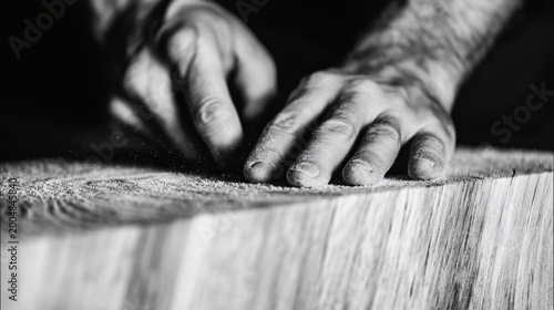 craftsmen hands close-up, manual labor detail, authenticity and skill