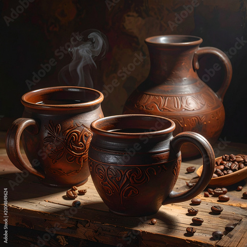 Naklejka Rustic Clay Pottery