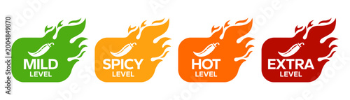 Billede på lærred Red Chili Peppers Fire Flames icon