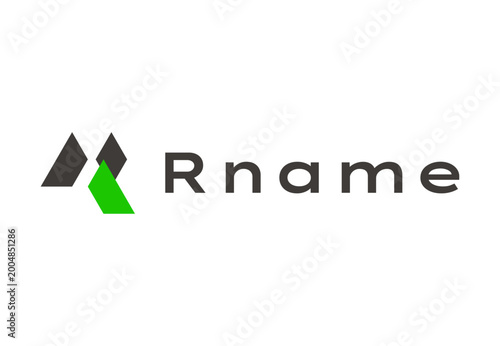 Modern Abstract Geometric Mountain Logo for Real Estate and Adventure – Rname