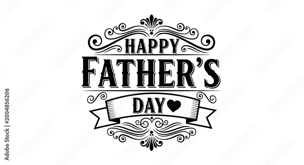 Obraz premium Happy father's day vintage decorative banner