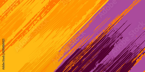Yellow vs Purple.Versus Screen retro game VS Interface.