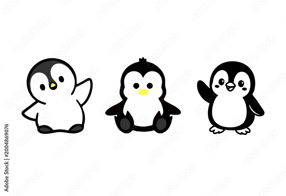 Obraz premium Penguin vector icon