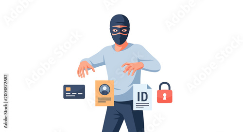 Photos Man wearing ski mask and stealing.