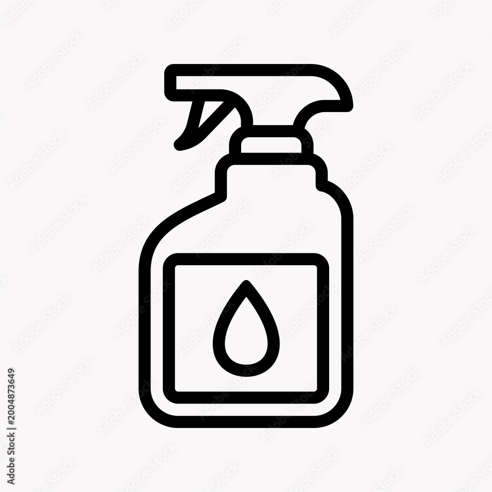 Fototapeta premium CLEANING SPRAY LINE