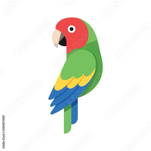 Bild auf Leinwand Colorful Parrot Bird Profile View.
