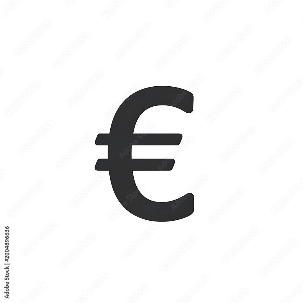 Fototapeta premium Euro currency symbol icon.