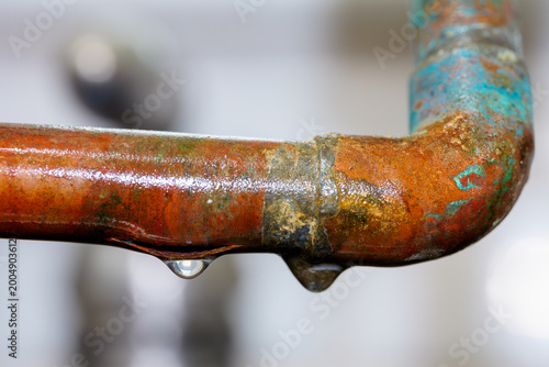 Leaking Copper Pipe Winter Plumbing Damage