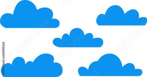 vector clouds set