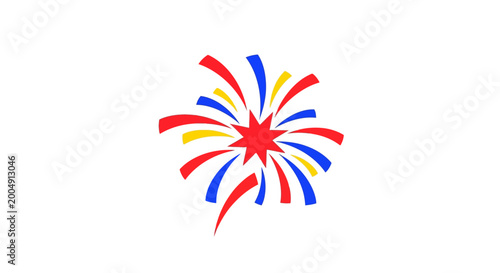 Foto Colorful Firework Explosion Design Element.