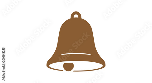 Canvastavla Brown Metal Bell With Clapper Inside.
