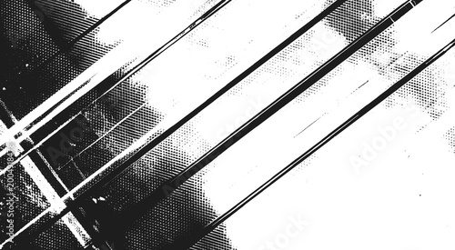 Tableau sur toile Seamless broken printer streaky faded lines Black color ink toner texture overlay