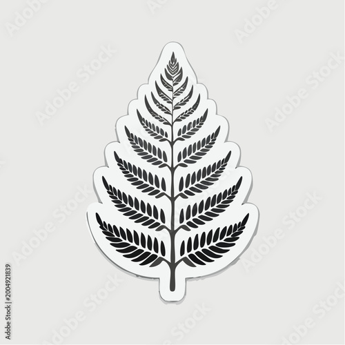 Black Fern Leaf Illustration