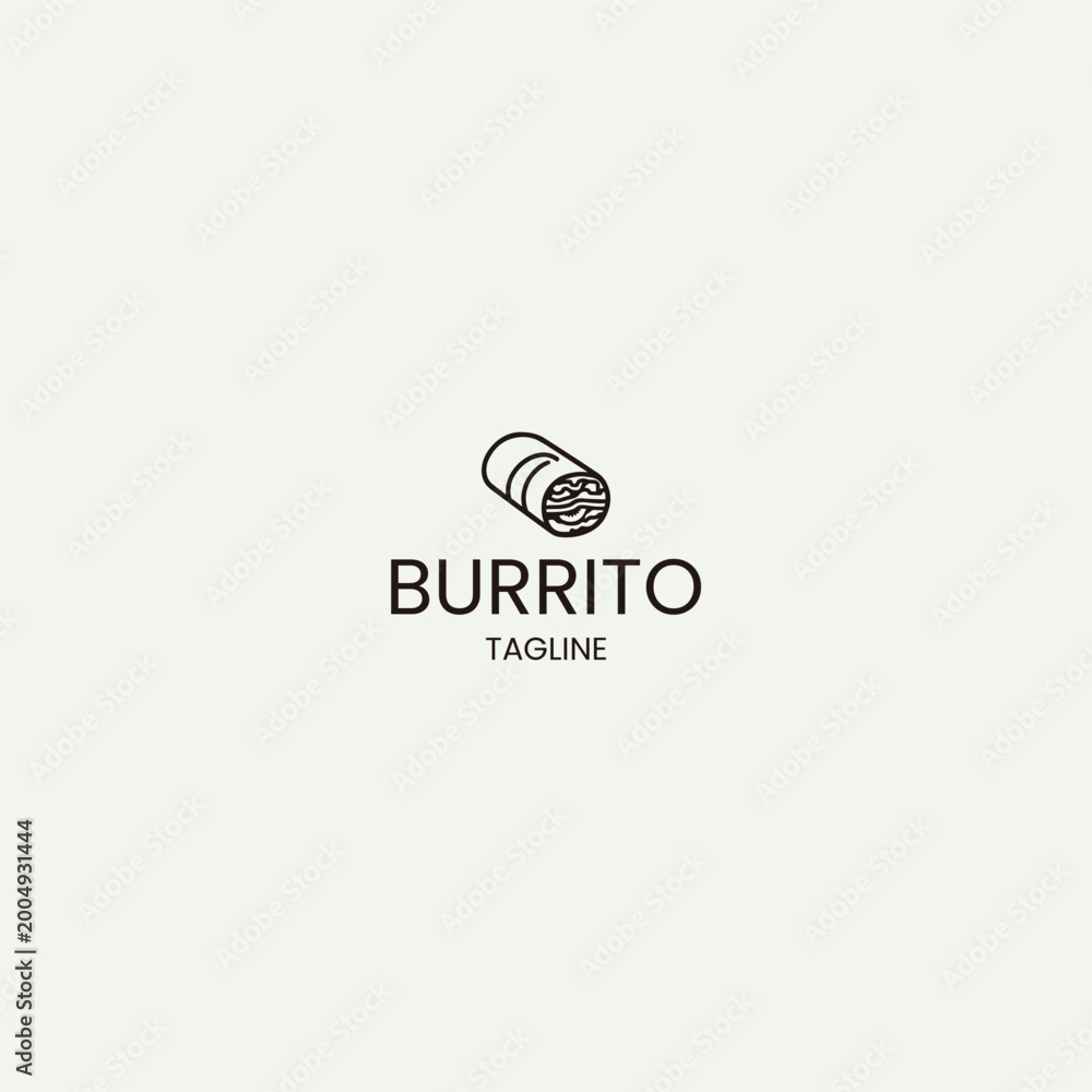 Obraz premium Burrito logo icon design template vector illustration
