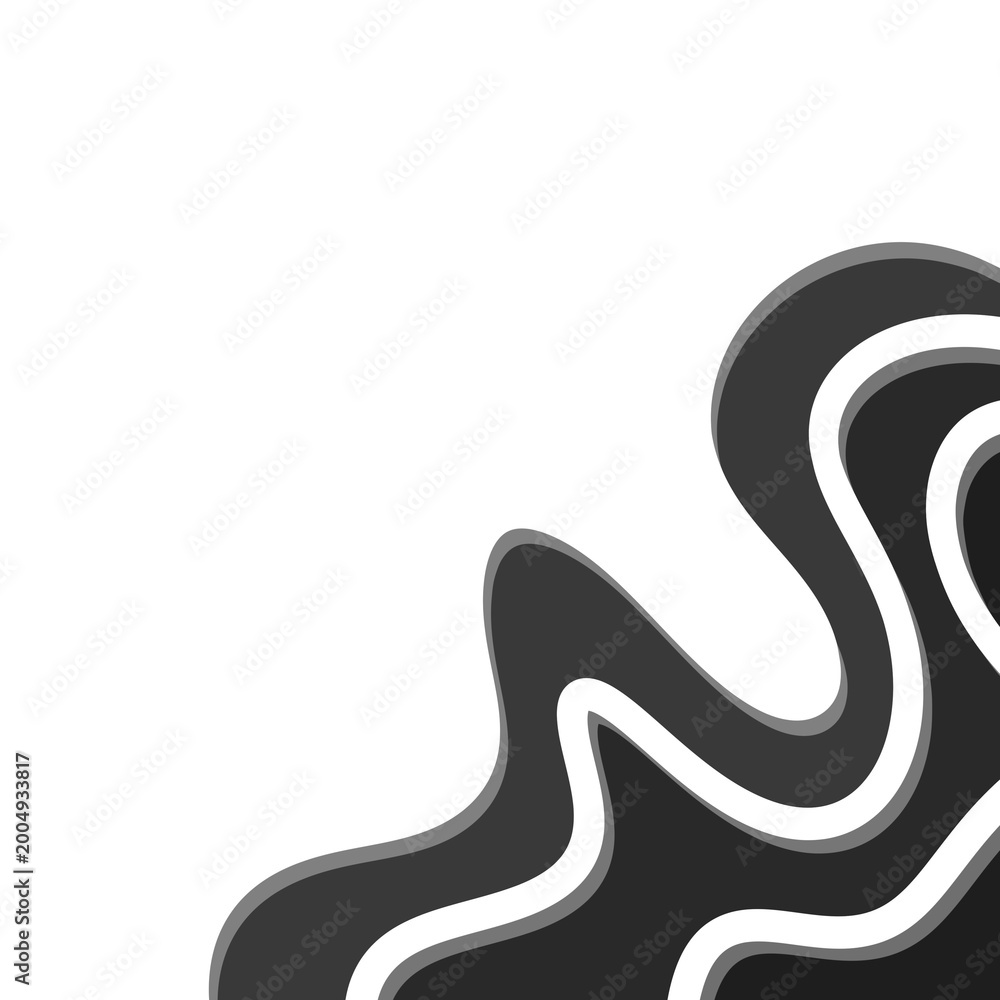 Fototapeta premium Abstract Gradient Wavy Border
