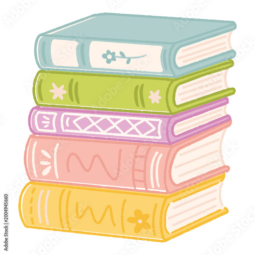 Handdrawn Illustration of  Stack Book
