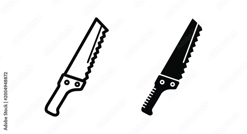Obraz premium Set of hand saw icons