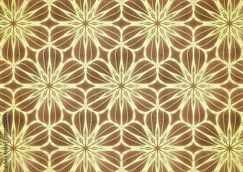 Abstract Geometric Kaleidoscope Hand Draw Shining Background