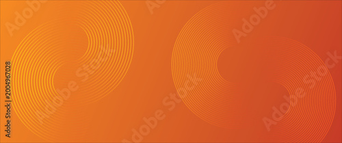 Abstract background with vibrant orange gradient and dynamic concentric circular line patterns.