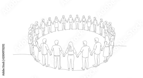 Фотография Diverse group of people standing together.
