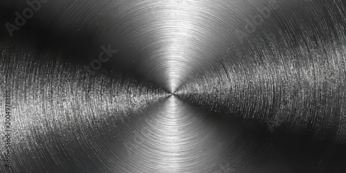 Brushed metal texture with radial light reflection and dark edges.