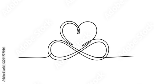 Bilde på lerret Heart Shaped Love Symbol Design.