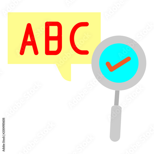 фотографія Grammar Check Vector Flat Icon Design