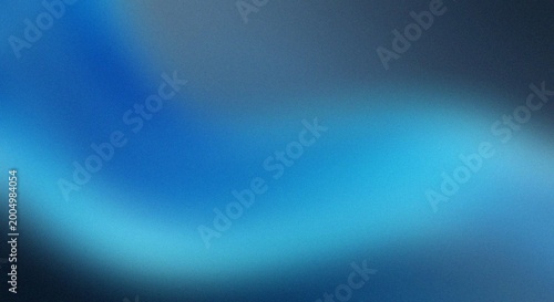 Vászonkép Soft glowing blue light gradient on dark background Grainy Noise Texture Design