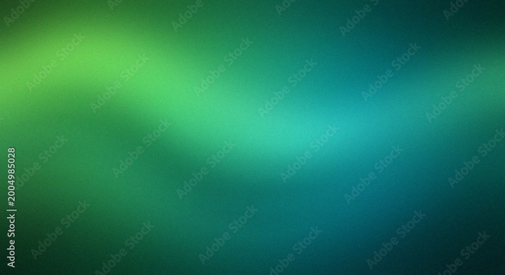 Obraz premium Soft green and blue gradient light beam on dark background Grainy Noise Texture Design for Retro Poster Header and Web Backdrop