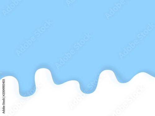 Simple milk waves on blue background.
