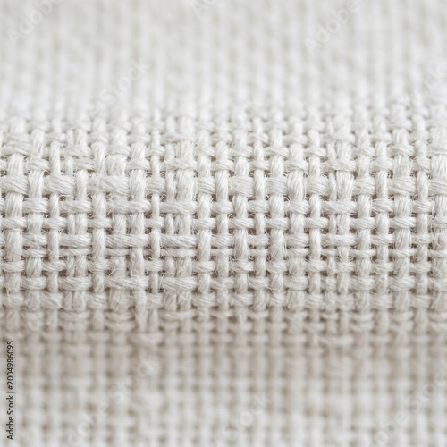 white woven fabric, natural linen texture, beige textile surface, coarse weave pattern, organic fiber cloth, rustic material detail, neutral fabric background, simple linen weave, rough textile grain