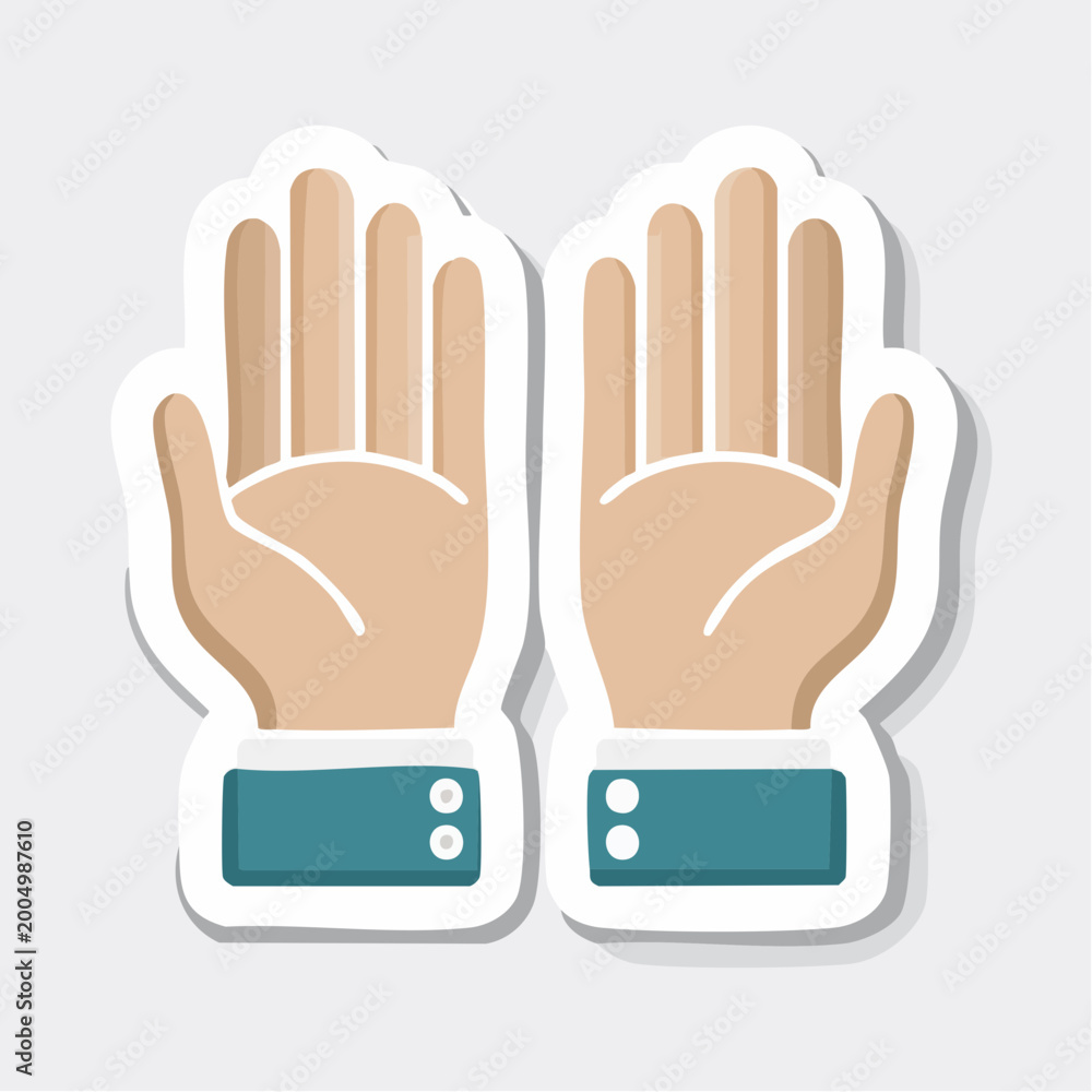 Obraz premium Two Open Hands Raised Upwards