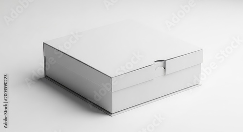 modern minimalist white corner desk with clean lines and sleek design 3d render